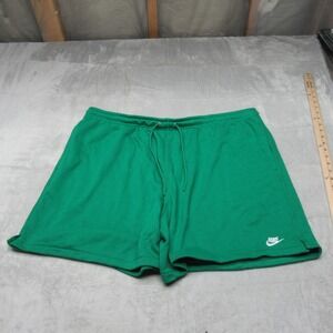 Nike Club Shorts Mens XXL Green French Terry Flow Drawstring Summer $55 NEW